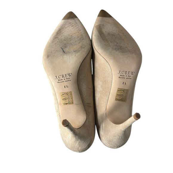 J. Crew Elsie Suede Pumps Natural Size 8.5 - Picture 6 of 6
